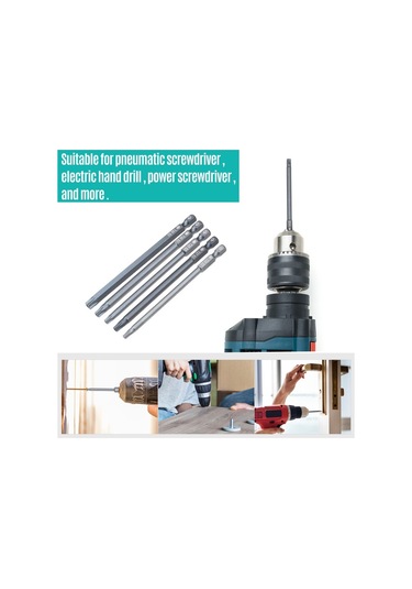 Dinosaurs 10 Parçalı Güvenlik Torx Bit Seti 1/4 Inç Sürücü Kurcalamaya T6