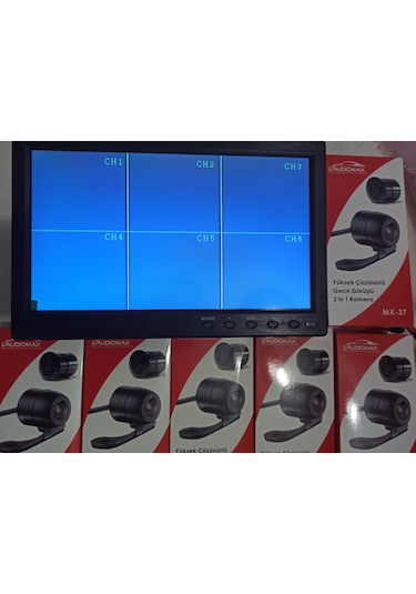 10 İnç 6 Kanallı 6 Kameralı Araç Monitörü Twogo Go-6006