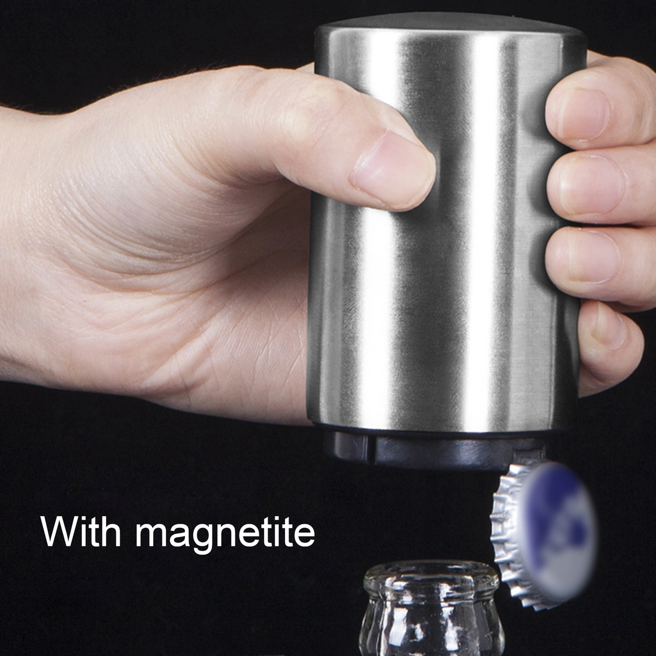 Youmex Stainless Steel Magnetlı Hızlı Bira Açıcı Ev Kullanıma Uygun Otomatik Kapağı Açan Pratik Araç Gümüş