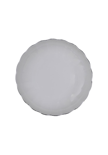 Kütahya Porselen Bone Luz Platin Fileli Çukur Tabak 20cm Tekli Çok Renkli