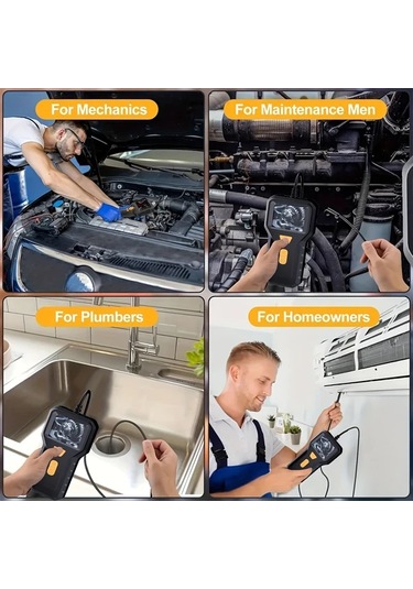 Xuweiwei Endoscope 2m 7874inch Yüksek Çözünürlüklü Kamera 8 Parlak Led Aydınlatma Karanlık Ortamlarda Net Görüntü Esnek Kontrol