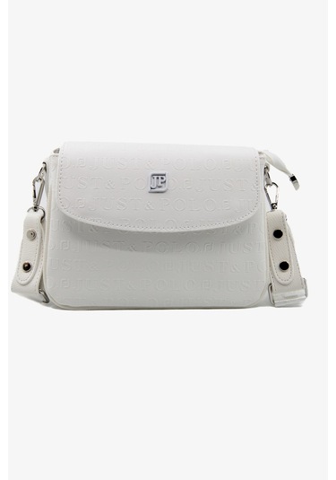 Just Polo Yeni Sezon Kolon Askılı 4 Bölmeli Kadın Omuz Çantası Ve Cüzdan Kombini Pbu217402 Beyaz