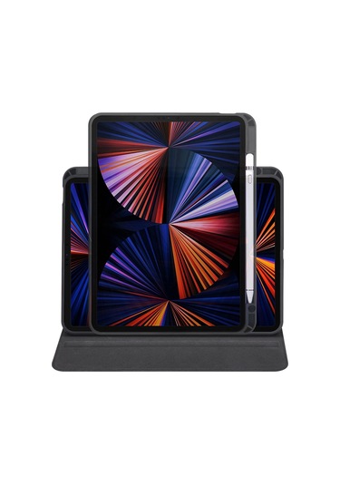 İpad Pro 11 2024 M4 Mvv83tu/a Mwr83tu/a Termik Kalem Bölmeli Dönebilen Standlı Kılıf Kapaklı Kılıf