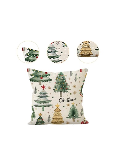 Suntek Yılbaşı Yastık Kılıfı Noel-ağacı-baskısı-a Noel Ağacı Baskısı A
