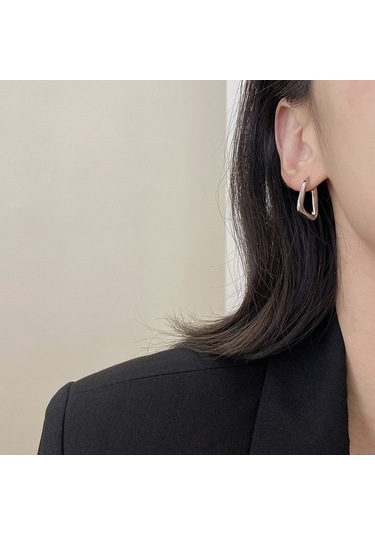 Pırlanta Küpeli Kabuk Çift Katmanlı Küpe, Renk: Eh0702