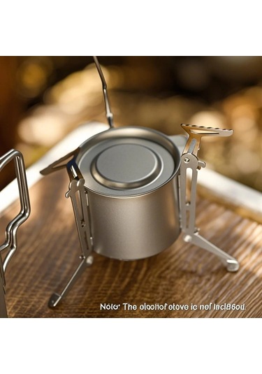 Mufunye Tomshoo Dış Mekan Alkol Fırını Kapağı - Titanyum Malzeme, Hafif 8g , 72x61mm Boyut Gümüş