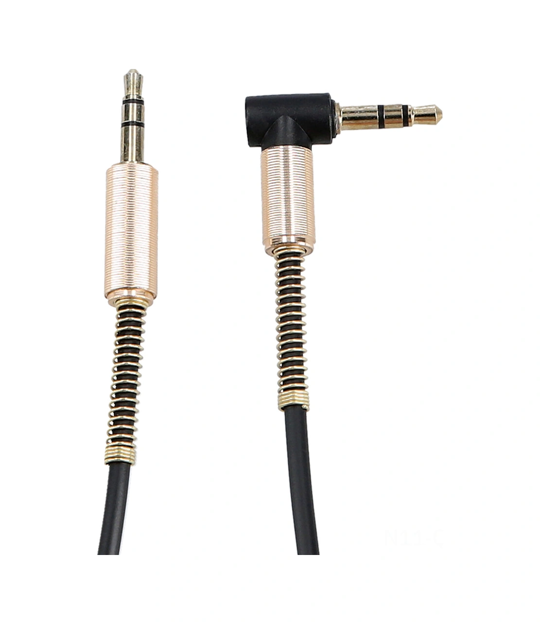 Qingmipy 1m Siyah 3.5mm Altın Kaplı Ses Kablosu - Bilgisayar/telefon'dan Kulaklık/ses Sistemi'ne Bağlantı - Düz-eğri Uçlar
