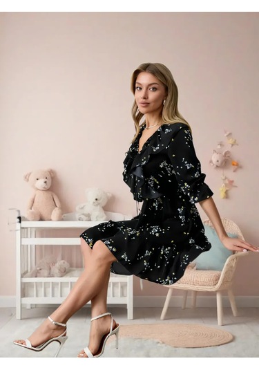 K&nur Kısa Şık Elbise, Volanlı 364821656