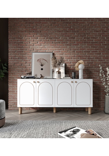 Duru 4 Kapaklı Çok Amaçlı Bohem Konsol, Bohem Yüksek Konsol