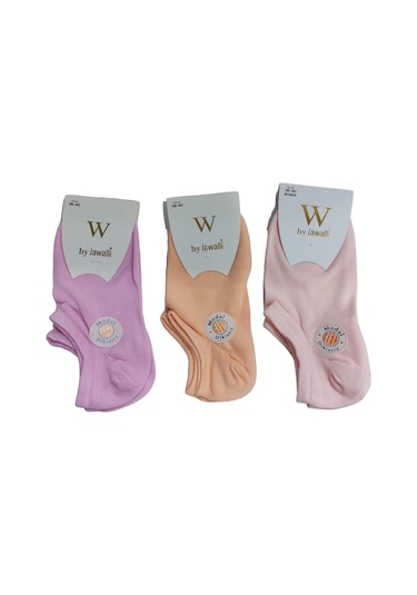 3'lü Kaliteli Modal Patik Kadın Çorap-çok Renkli Çok Renkli