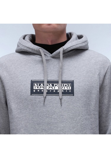 Napapijri B-box Logo Erkek Gri Sweatshirt Np0a4ı191601 Gri