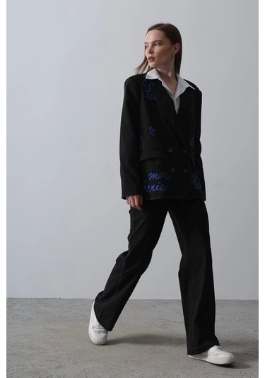 Kalpli Ceket Takım - Siyah Siyah