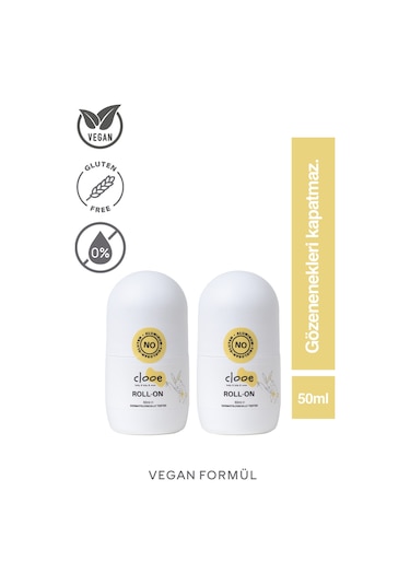 Clooe Doğal Roll On Unisex Ter Kokusu Önleyici 2 x 50 ML