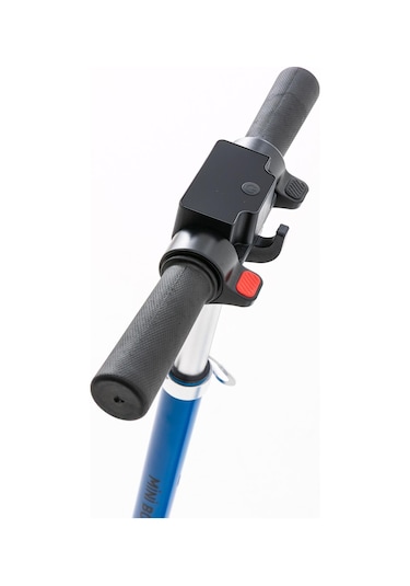 Mini Bonito Çocuk Katlanabilir, Led Işıklı, Amortisörlü Elektrikli Scooter Ayarlanabilir Direksiyonlu Dizlik Ve Dirseklik Hediyedir Mavi