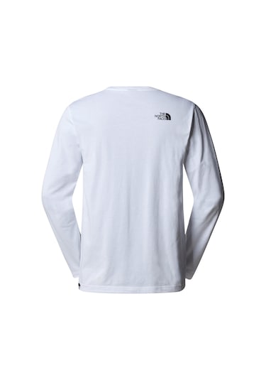The North Face M L/s Simple Dome Tee Erkek Sweatshirt-28935 - Beyaz