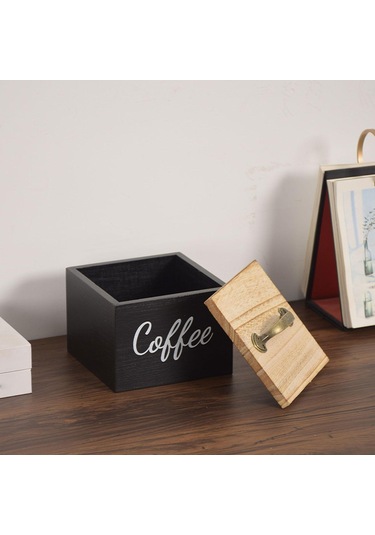 Suntek Kapaklı Kahve Pod Tutucu Tezgah Mutfak Masası Için Çok Siyah