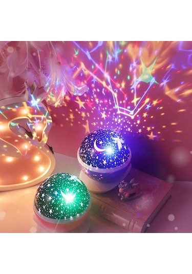 Star Master Yıldızlı Gökyüzü Projeksiyon Gece Lambası- Mavi