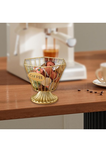 Homyl Kapsül Tutucu Yaratıcı Pratik Kahve Pod Bar Kafe Oturma Altın