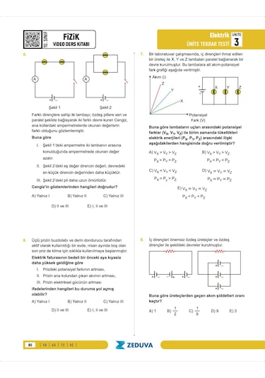 Zeduva Yayınları Fizikfinito 10. Sınıf Maarif Modeli Fizik Notları