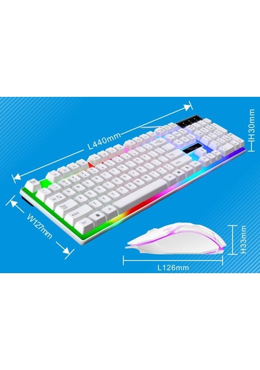 Ally G21b Led Işıklı Oyuncu Klavye Mouse Seti
