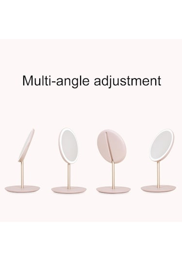 Sones Hm-02 12 Led Taşınabilir Şarjlı Manyetik Katlanır Seyahat Hafif Makyaj Aynası Kayısı