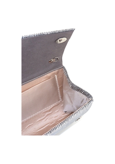 Lazer dalgalı kumaş. Platin abiye çanta. Kadın abiye çanta Abiye çanta platin. Metalik davet çantası