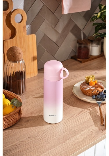 Karaca Candy Çelik Sızdırmaz Termos Pembe 500 Ml Pembe