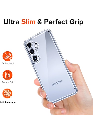 Samsung Galaxy Uyumlu S25 Plus Kılıf Kamera Korumalı Şeffaf Silikon