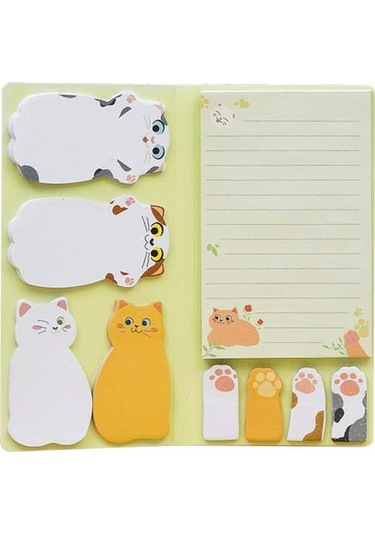 Trendooze Yapışkanlı Yapışkan Yapışkan Ve Sevimli Şeklindeki Özetler Notlar Notlar Kitty Kedi İçin Hareket Halindeyken Güçlü Delight: Ls