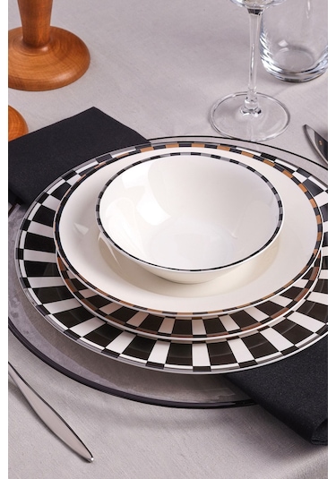 Karaca  Elegance Bone Aries 24 Parça 6 Kişilik Yemek Takımı