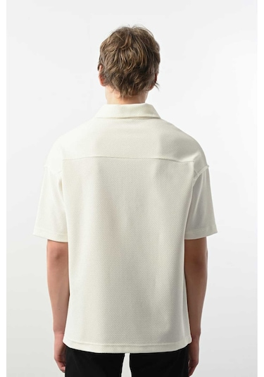 Polo Yaka Ekru Tshirt Ekru