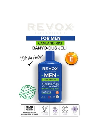 Revox Men Multi Mineral Kompleks Cildi Canlandırıcı Banyo Ve Duş Jeli 400 ML