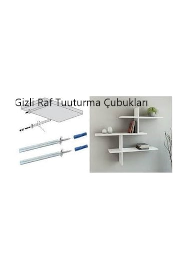 Vidalı Metal Raf Tutucu Cam, Etejer Tutucu