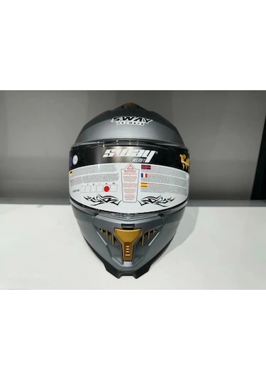 Sway Sw-865 Güneş Gözlüklü Motosiklet Kaskı Mat Gri