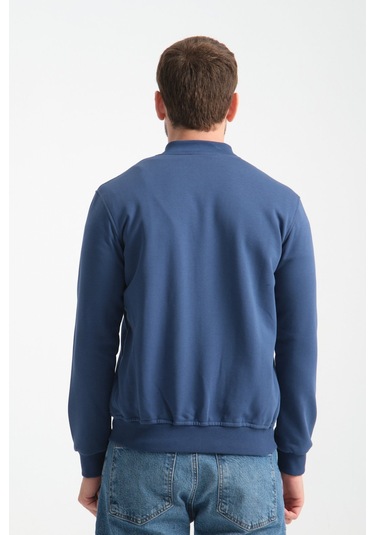 Shooter Sportswear Erkek Sweatshirt Düğmeli Ekru Standart Kalıp Parlament