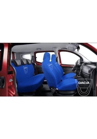 Oto Koltuk Kılıfı Ön Arka Set Gri Dacia Mavi