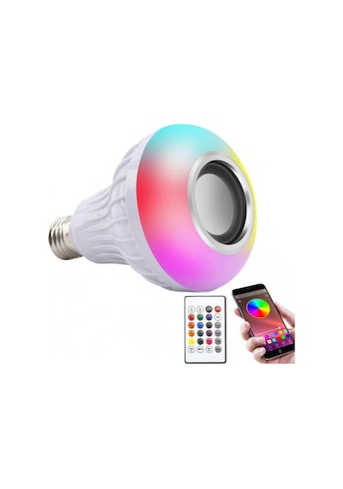 Bluetooth Hoparlör Akıllı Led Ampul Lamba