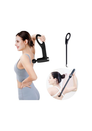 Kh-555 30w Güçlü Motorlu Masaj Aleti 6 Kademeli, 4 Başlıklı, Kablosuz Siyah