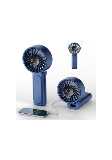 Fortunelane Peiyuu Masaüstü/el Fani, 6 Hızlı, 4000mah Şarj Edilebilir, 15db Sessiz, Kırmızı, Usb-c Kablolu, Ev/ofis İçin