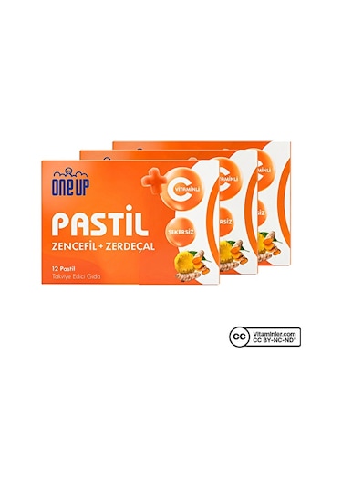 One Up Pastil Zencefil + Zerdeçal 3 x 12 Pastil