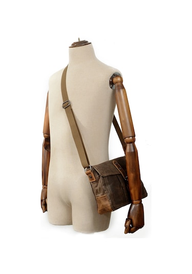 Yeni Retro Çapraz Askılı Çanta Rahat Kanvas Erkek Çantası Omuz Çantası Erkek Basit Erkek Çapraz Askılı Çanta Su Geçirmez Erkek Çantası Yatay Stil Gri Yeşil Askeri Yeşil