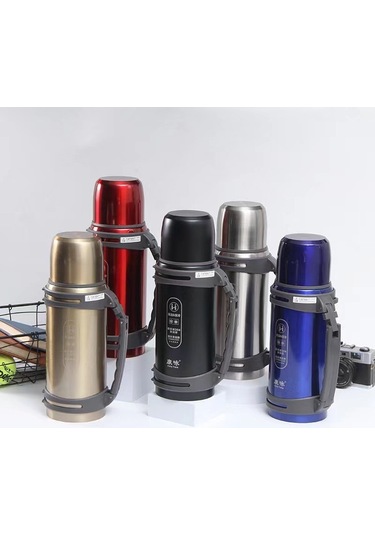 Dinosaurs 2000 Ml Dışarıdaki Araç Paslanmaz Çelik Termos-438 Altın