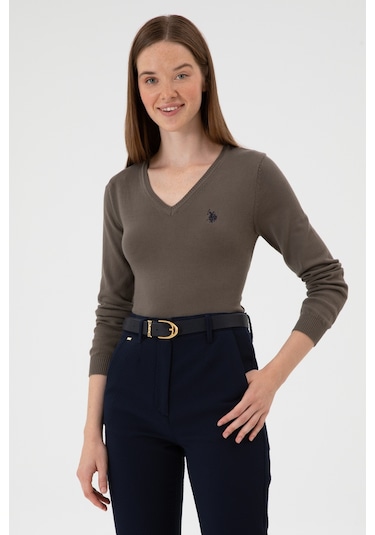 U.s. Polo Assn. Kadın Vizon Kazak /triko 50313590-vr052 Vizon