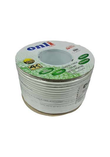 Onli RG6U6 Beyaz Anten Kablosu 100 M 96Tel