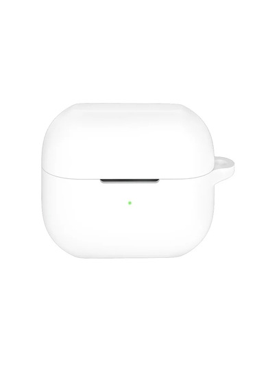 Samsung Galaxy Buds 3 / Galaxy Buds 3 Pro Uyumlu Silikon Kılıf+ Kanca Beyaz
