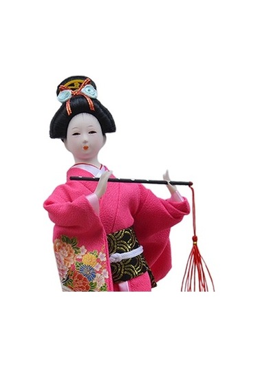 Lijinxu Magideal 30 Cm Japon Kimono Geyşa Bebek Geleneksel Kırmızı