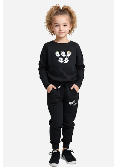 Fyk Kids Kız Çocuk 3'lü Yuvarlak Yaka Sweat Dreams Baski Detayli Alt-üst Pijama Takimi Çok Renkli