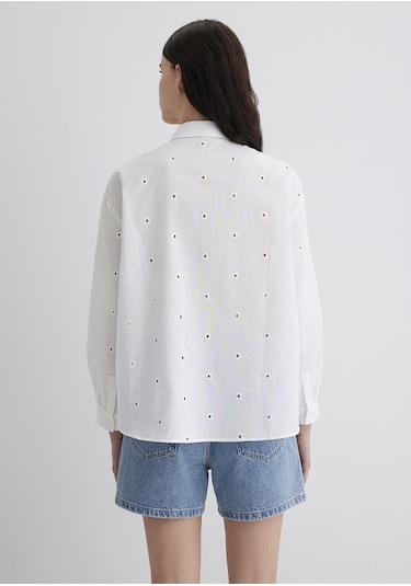 Mavi - Dokulu Ekru Gömlek 1210839-70057 Ekru