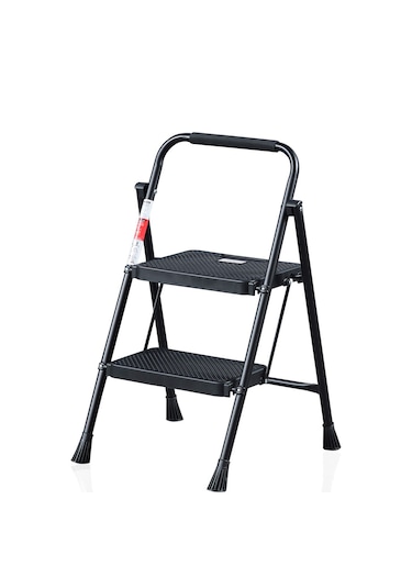 Perilla 51402 Stepla Geniş 2 Basamaklı Katlanır Merdiven Eurotower Siyah 2 Basamaklı