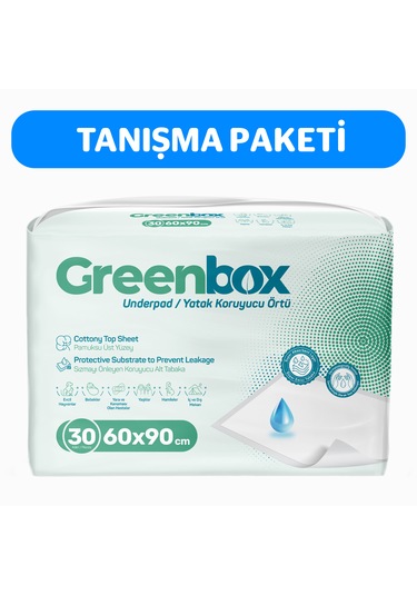 Greenbox 60x90 Yatak Koruyucu Örtü 30'lu 1 Paket 30 Adet